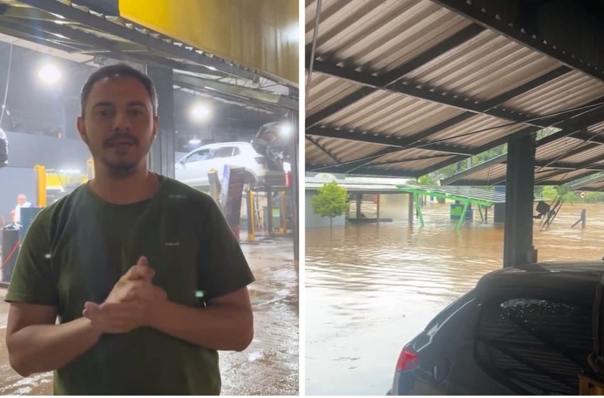 Enchente atinge loja em Joaçaba e empresário agradece solidariedade