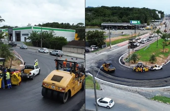 Duplicação da avenida Santos Dumont chega a 70% em Joinville