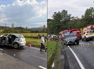 Colisão traseira na SC-418 deixa quatro feridos em Joinville