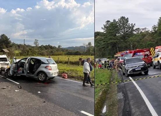 Colisão traseira na SC-418 deixa quatro feridos em Joinville