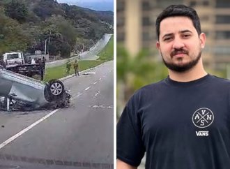 Motorista morre ejetado de carro em capotamento na Avenida das Torres, em São José