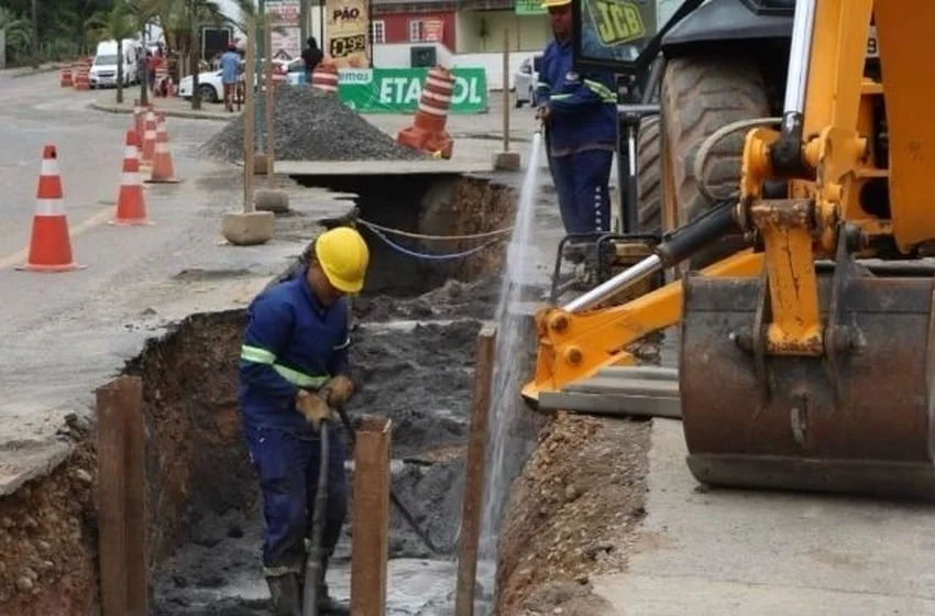 Obras alteram trânsito e podem afetar abastecimento de água em dois bairros de Joinville
