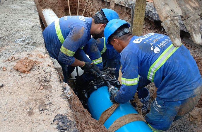 Abastecimento de água comprometido após reparo emergencial em adutora da ETA Cubatão