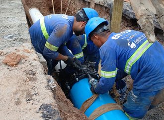 Abastecimento de água comprometido após reparo emergencial em adutora da ETA Cubatão