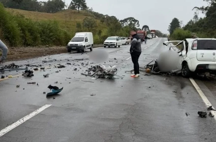 Duas pessoas morrem em grave acidente na Serra Dona Francisca, em Joinville