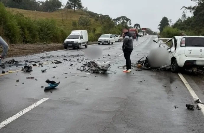 Duas pessoas morrem em grave acidente na Serra Dona Francisca, em Joinville