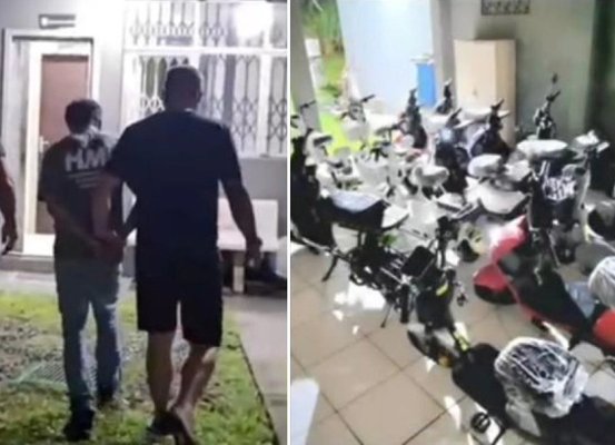 Polícia prende homem e recupera 15 motos elétricas furtadas em Joinville