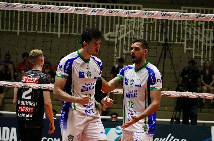 Joinville Vôlei vence Sesi Bauru fora de casa de forma incontestável e se recupera na Superliga