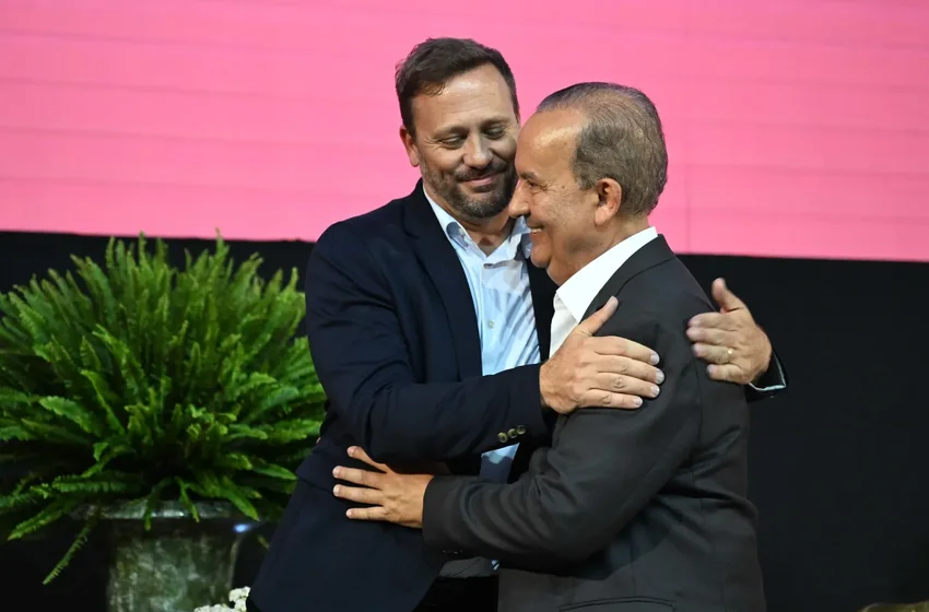 Jorginho Mello e Adriano Silva confirmam chapa para 2026; prefeito de Joinville será o vice