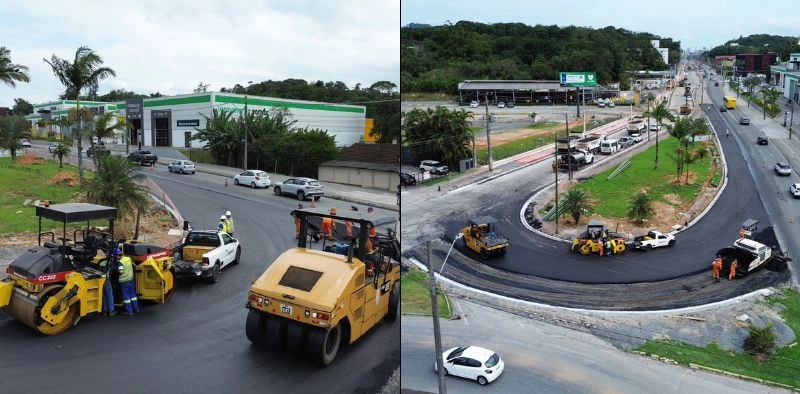 Duplicação da avenida Santos Dumont chega a 70% em Joinville