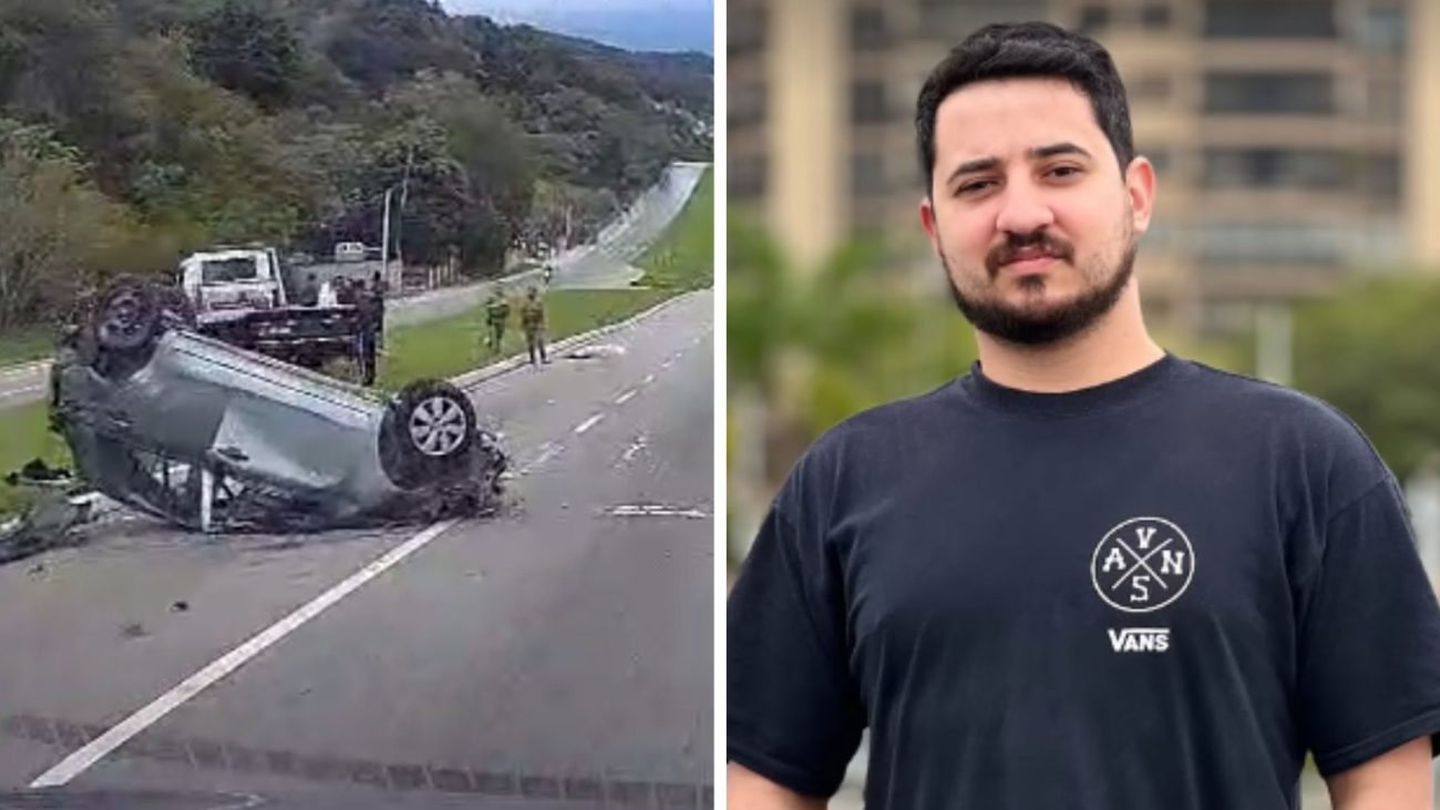 Motorista morre ejetado de carro em capotamento na Avenida das Torres, em São José