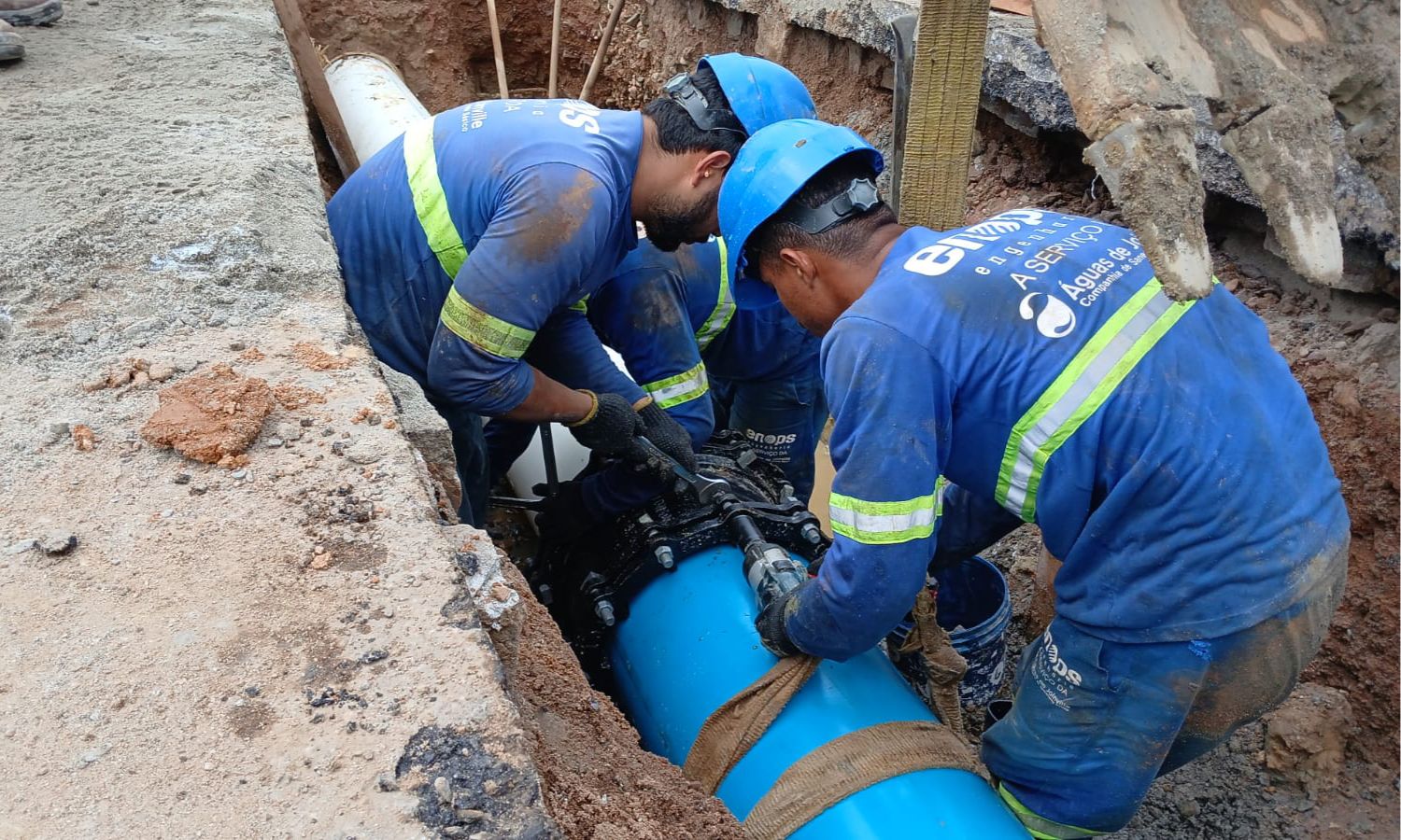Abastecimento de água comprometido após reparo emergencial em adutora da ETA Cubatão