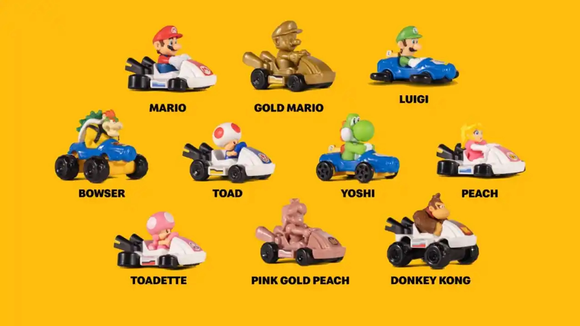 Coleção de Brinquedos de Mario Kart 8 Chega ao McLanche Feliz do McDonald's