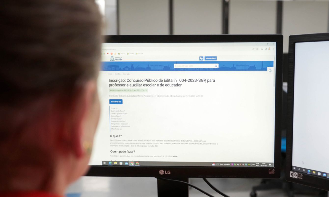 Edital de Concurso Público para a Educação é publicado pela Prefeitura de Joinville